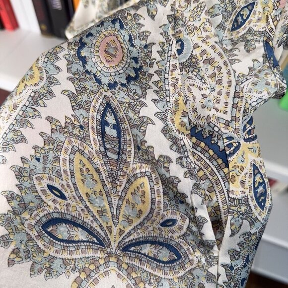 LOLA AUSTRALIA XS 100% Silk Slip Dress Nightie Lingerie Paisley Nightgown Neglig - Picture 12 of 16